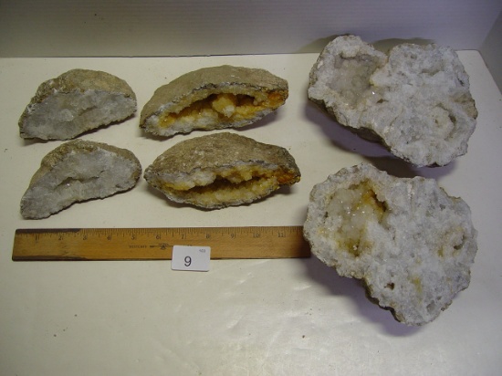 5” - 7” Quartz geodes from Fox river near Wayland Missouri