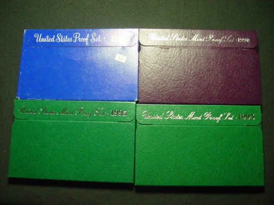 Four Proof Sets: 1972, 1990, (2) 1995