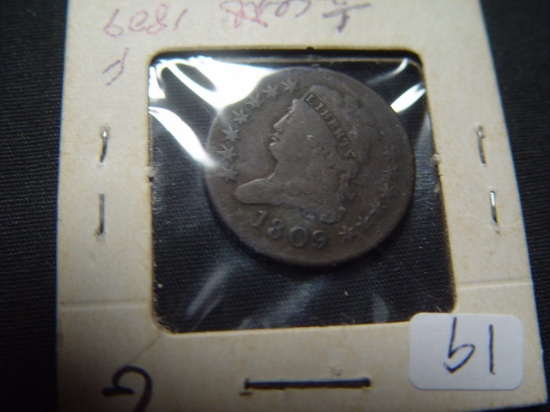 1809 Half Cent   Good