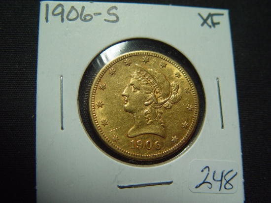 1906-S $10 Gold Liberty   XF