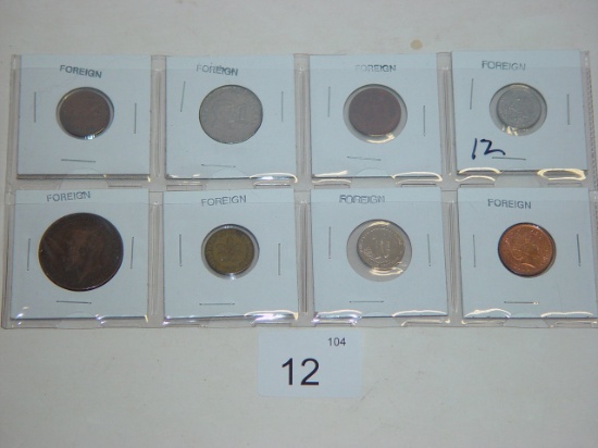 8 Foreign coins