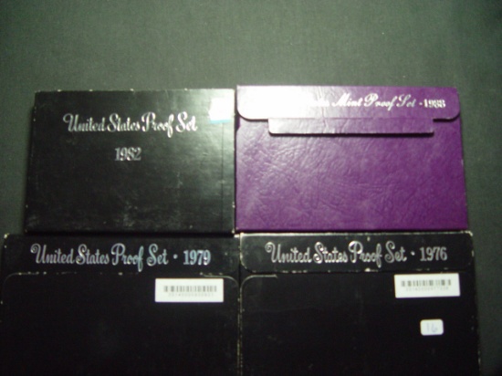 Four Proof Sets: 1976, 1979, 1982, 1988