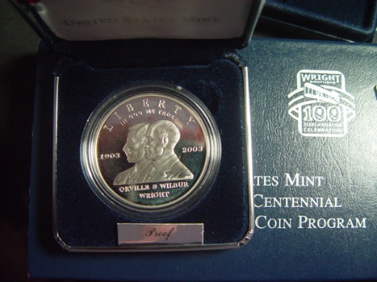 2003 First Flight Proof Silver Dollar