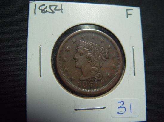 1854 Large Cent   Fine