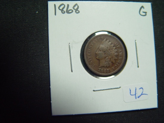 1868 Indian Cent   Good   Semi-key Date