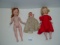 2 Madame Alexander Cissette sleepy eyed dolls and bisque Story Book doll. Tallest 9”