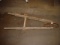 Wooden wheel barrow frame with steel wheel LOCAL PICKUP ONLY