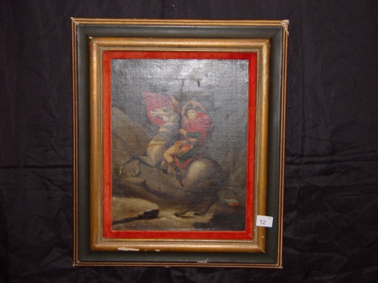 Painting Framed oil on canvas, "Napoleon", 24 x 20 2 pics