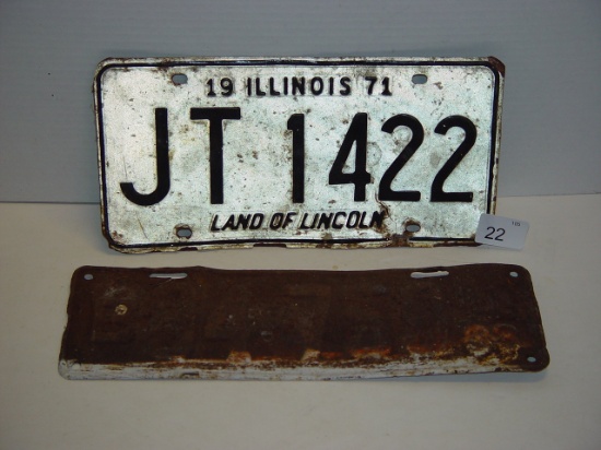 1933 & 1971 Illinois license plates