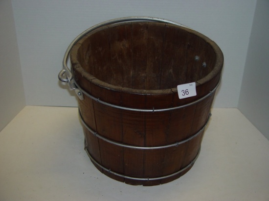 Wooden stave bucket 10” tall