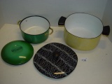 Heavy enamelware pans 6” & 8”