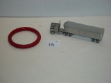 Cinnabar bracelet and Rawcliffe Pewter tractor-trailer 5” long