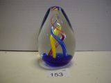 Glass paperweight 4 ½” tall