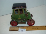 Modern Toys tin litho lever action windup car works. Front wheels weak 2 pics