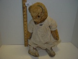 Vintage teddy bear in shoes and dress 15” tall