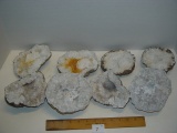 Quartz geodes 4” - 5” some fluorescent from Fox River near Wayland MO and near Hamilton IL