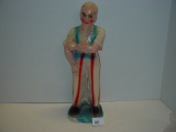 Uncle Sam Chalk Carnival figurine 15” tall