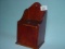 Hanging Wooden Salt Box Red/Brown Stain