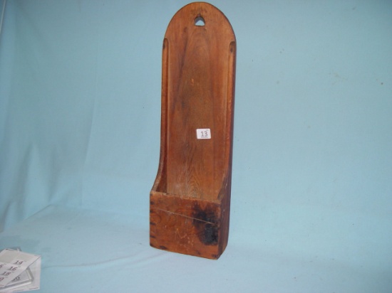 Early Pine Pipe Box, 24" T, 7 1/2" W, 4 1/2" D
