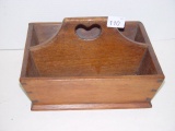 Heart handle dovetailed knife box 11” x 10”