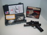 Ruger MK3 .22 caliber long rifle pistol with Tasco ProPoint scope 2 pics