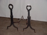 Pair Of Hand Forged Fire Dogs, 20.5
