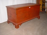 Spot Decorated Red Painted Blanket Chest