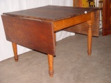 Very Wide Kitchen Table, Red Stained