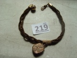 Man's Human Hair Watch Chain, Locket Fob