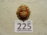 Lady's Cameo, Brass Mount, 1 5/8