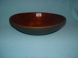 Turned Wooden Bowl, Green Paint