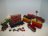 Wind-up train, cars and parts as-is Wind-up works