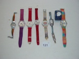 Watch lot 6 Swatch and others untested as-is quartz movements