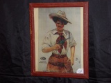 Reprint / Replica Of Annie Oakley Colt gun ad print 15 x 12