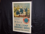 Framed prints 1918 WW1 War Camp 32 x 22 and “The Relay” signed A. Gautier & H. Vernet 23 x 20
