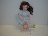 Contemporary Bisque head jointed doll marked M Mosser France 12”