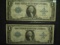 Pair of 1923 $1 Silver Certificates