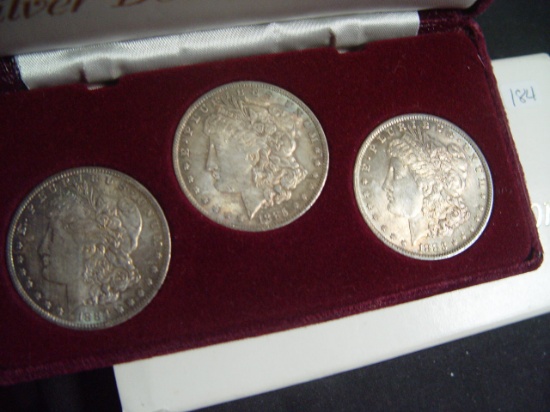 Toned Three Coin New Orleans Morgan Set: 1883, 1884, 1885