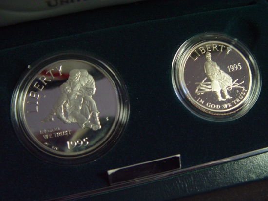1995 2-Coin Civil War Commemorative Proof Set