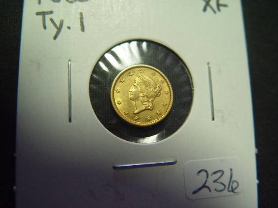 1850 Ty. 1 Gold Dollar   XF