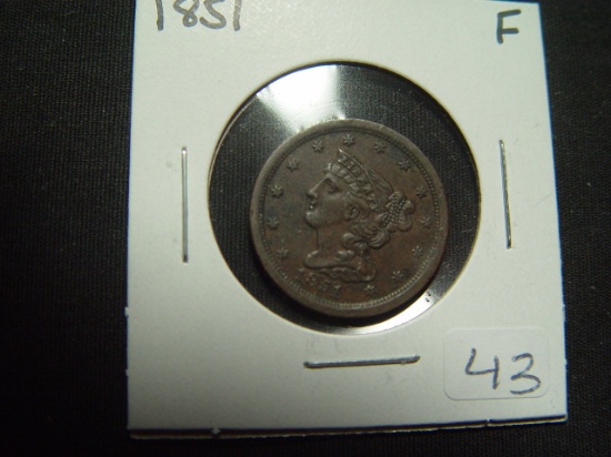 1851 Half Cent   Fine