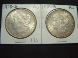 Pair of AU 1878-S Morgans