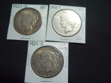 Trio of Peace Dollars: 1927 P-D-S