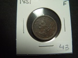 1851 Half Cent   Fine