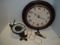 Clock lot 16” GE clock converted and The Lindberg Line weight clock 3 pics