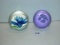 Hand made glass paperweights tallest 2.75”