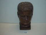 JFK bust composite material marked Austin Production 9.5” tall