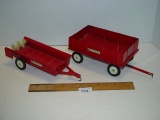 Ertl die-cast and tin spreader and wagon longest 11”