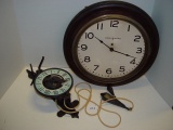 Clock lot 16” GE clock converted and The Lindberg Line weight clock 3 pics