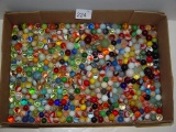 Fun swirl marble lot some shooters shown in box 15” x 11”